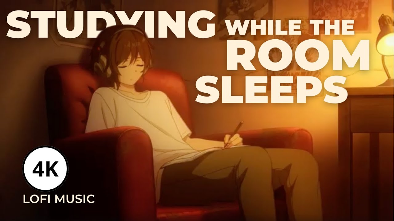 Studying While the Room Sleeps/ lofi study loop🌕