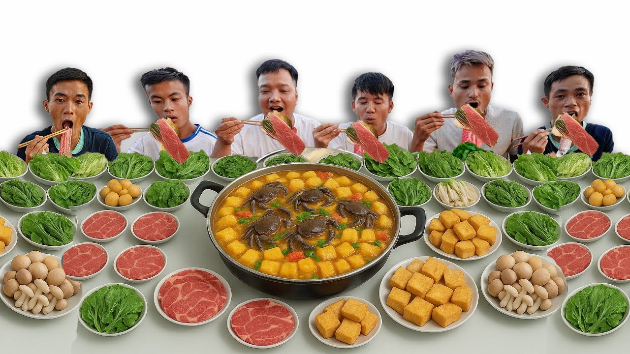 Hưng Troll | Thử Thách Người Cuối Cùng Ngừng Ăn Lẩu Cua Đồng Thắng Nhận 500$