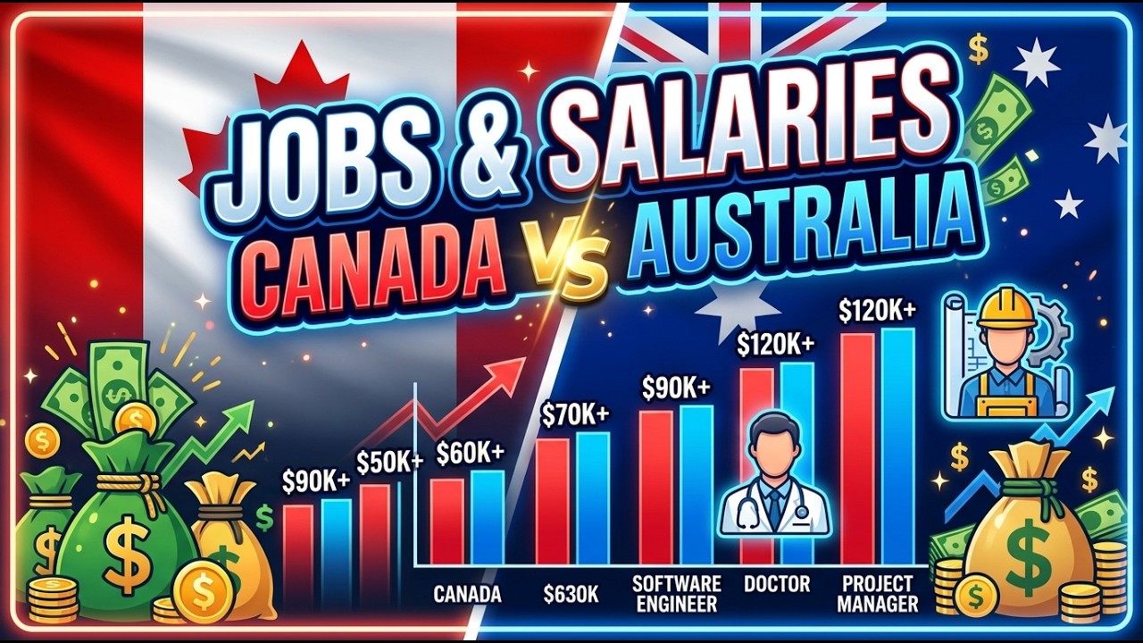 Canada 🇨🇦 vs Australia 🇦🇺 Job Market & Salary Comparison 2026🔥