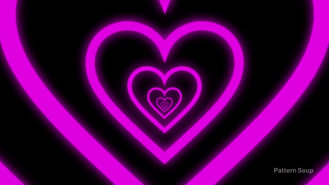 Glowing Hypnotizing Hearts ❤️ | 4K Ambient Animation