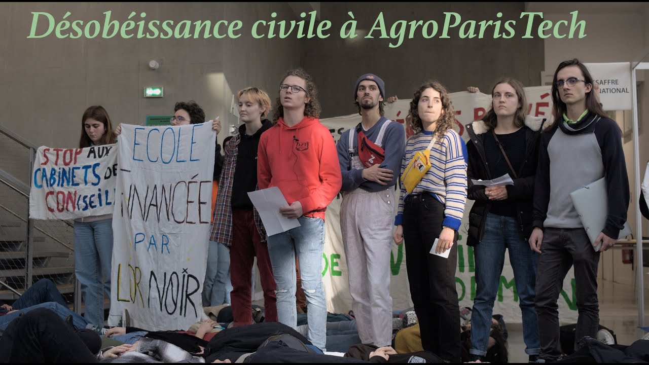 Action étudiante lors du forum des entreprises d'AgroParisTech