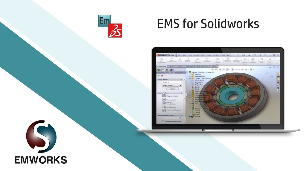 Magnetostatic and Thermal Analyses of a DC Motor, using EMS in SolidWorks part 2 of 2