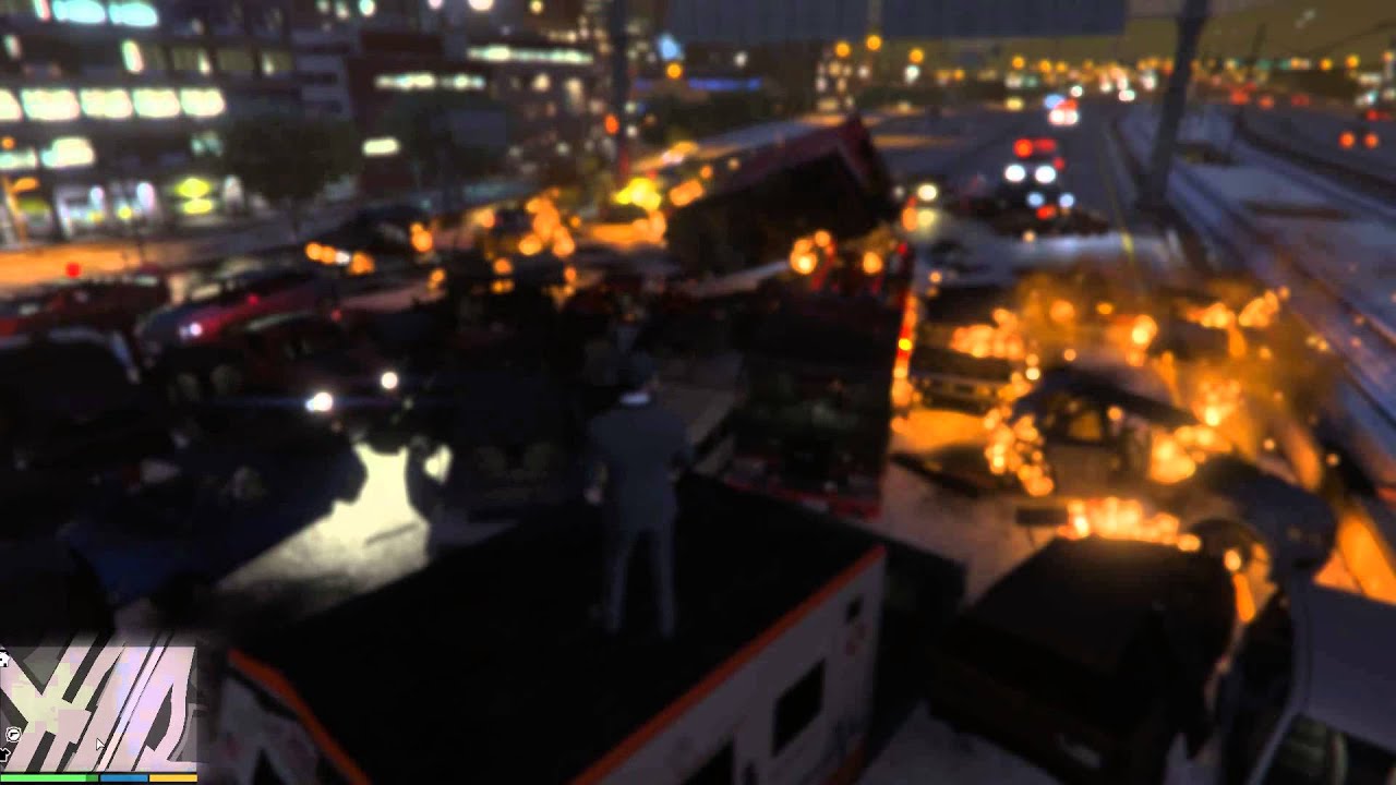 GTA 5 PC Hilarious Highway Explosions/Pileup