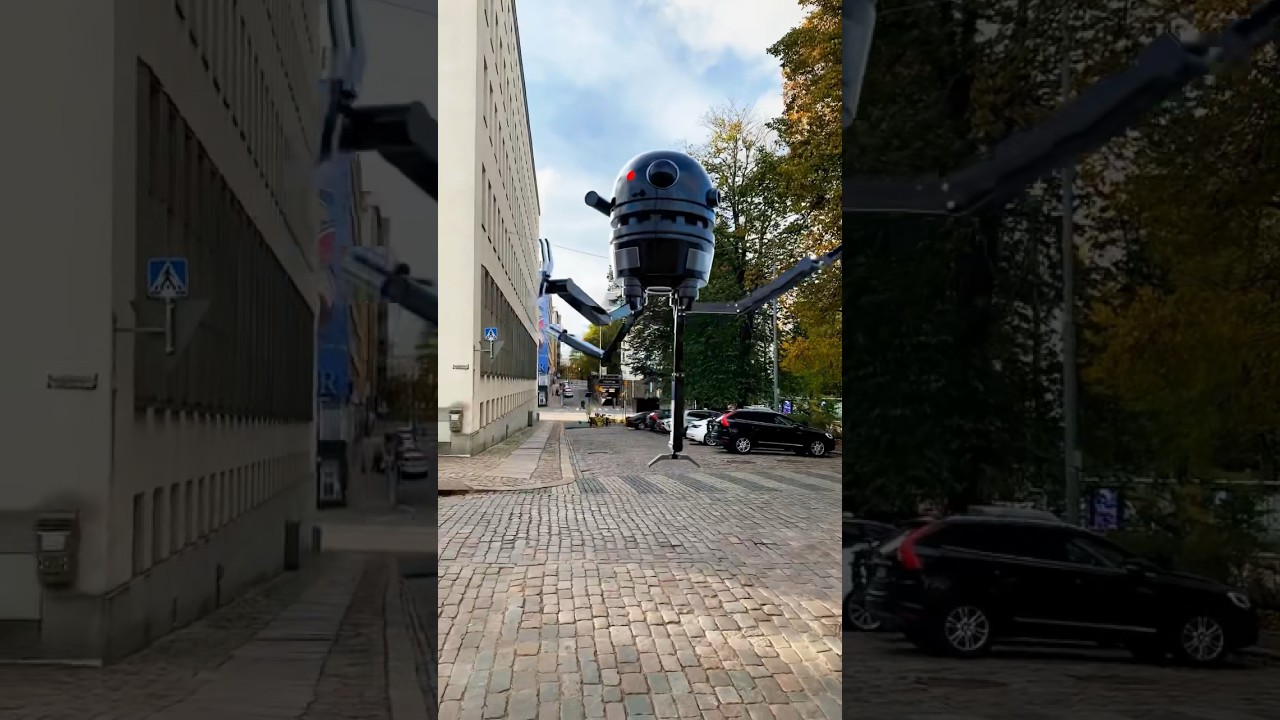 Drone on the street of Helsinki #digitalart #motiongraphics #artofvisuals