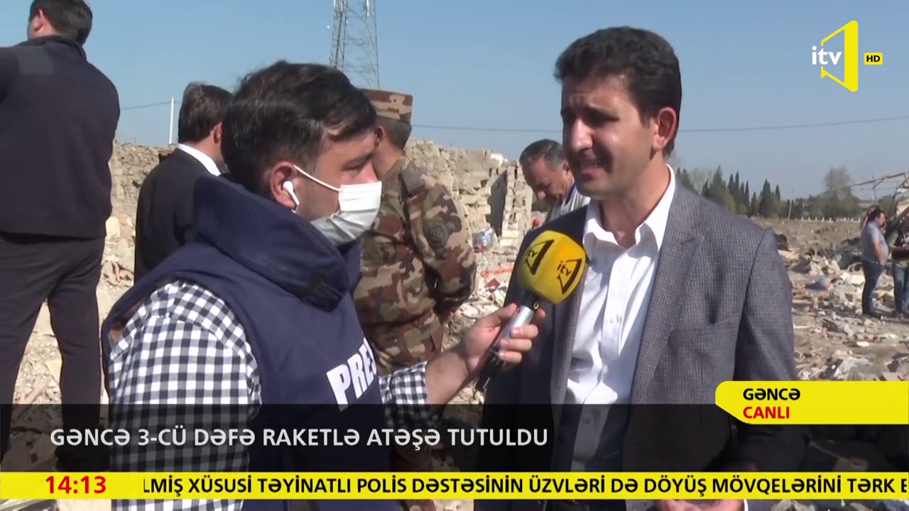 Gəncə 3-cü dəfə raketlə atəşə tutuldu