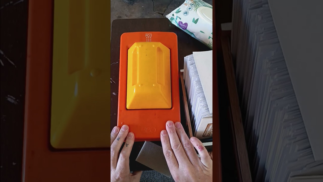 Burning a screen for the Riso print Gocco.