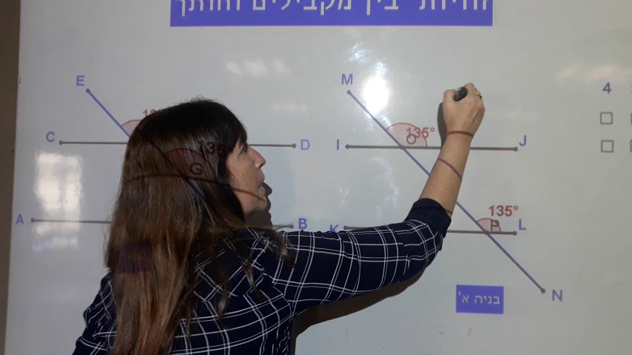 זוויות בין ישרים מקבילים