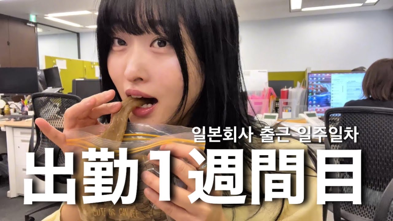 日本の会社で働き始めた韓国人の1週間目｜職場とお昼ご飯Vlog👩🏻‍💻🎶| 입사 일주일차 | 일본 회사에서 일하기 시작한 한국인의 브이로그｜ 점심이랑 직장소개 💫