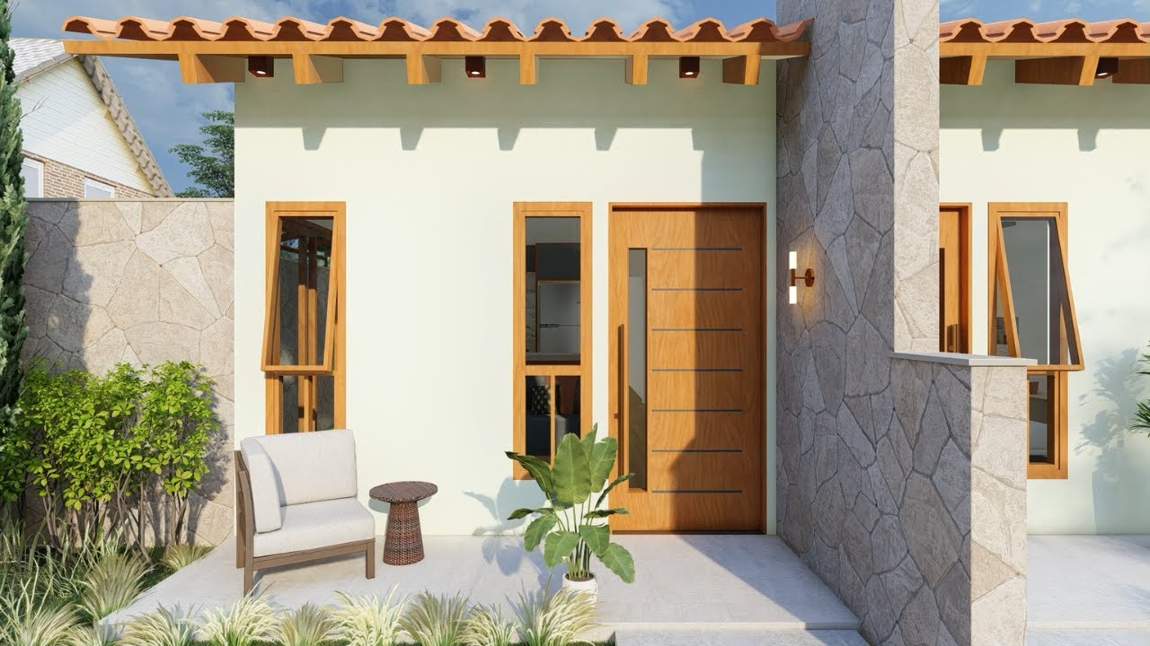 2 CASAS EM 1 TERRENO| PROJETO CASA EDICULA NOS FUNDOS DO TERRENO| Plano de casa pequeña| Small house