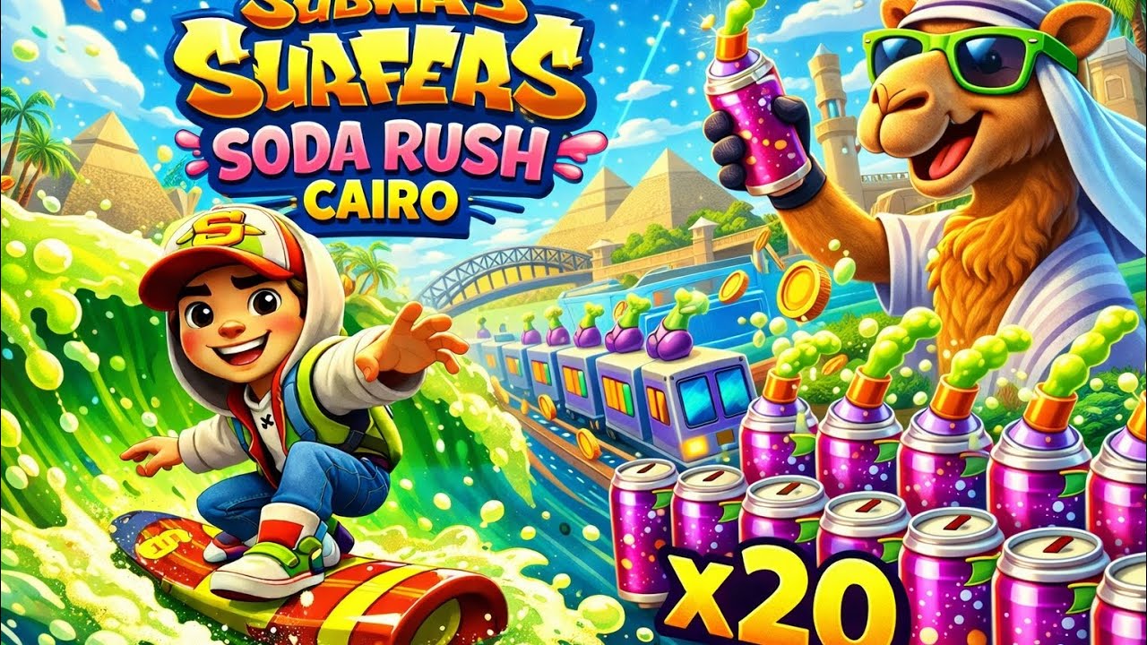 Subway surfers cario soda Rush challenge x20 cans