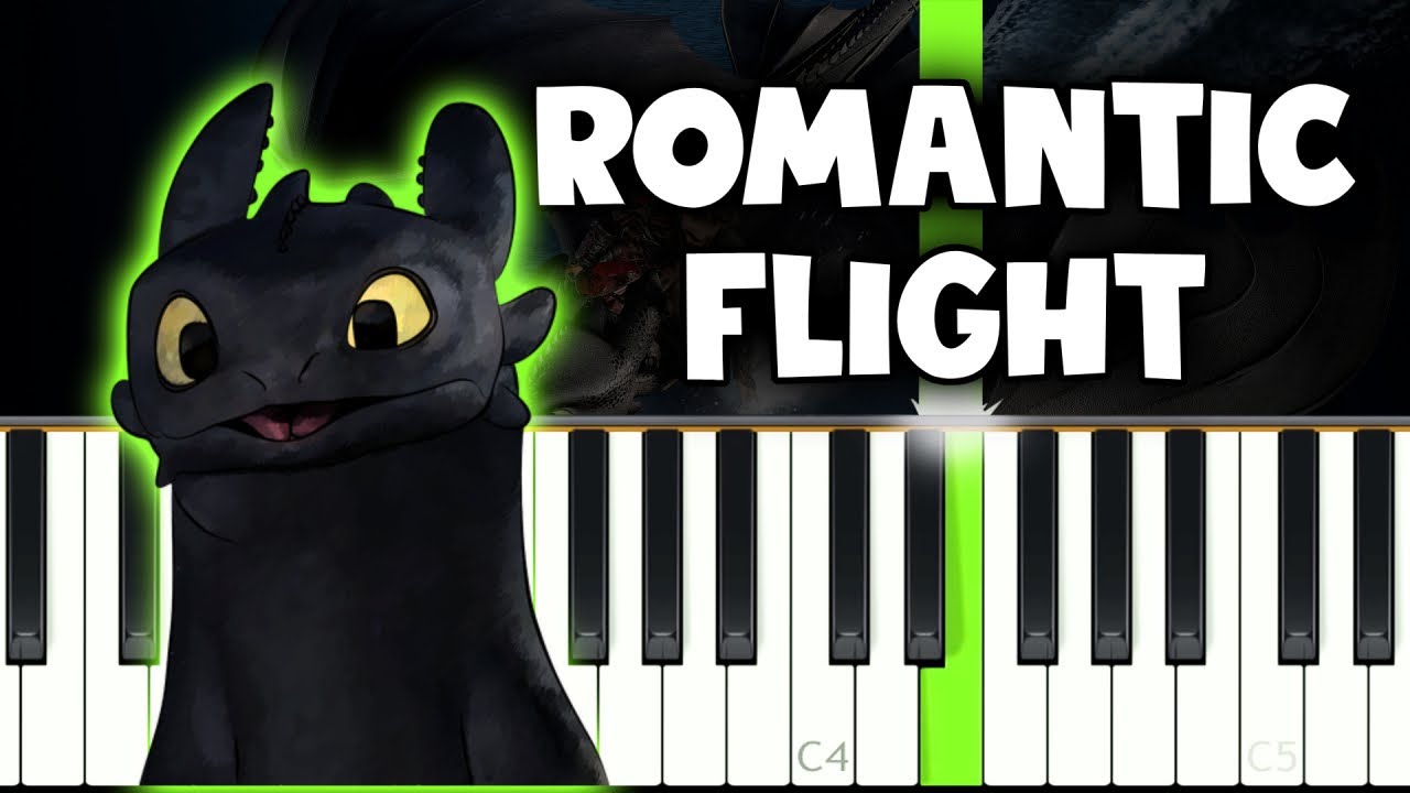 How to Train Your Dragon - Romantic Flight - Piano Tutorial