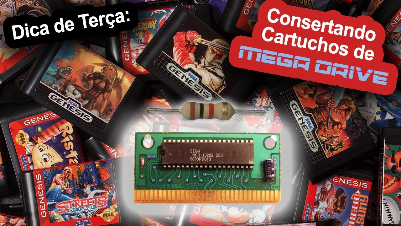 Cartucho de Mega Drive não funciona? Adicione resistor!
