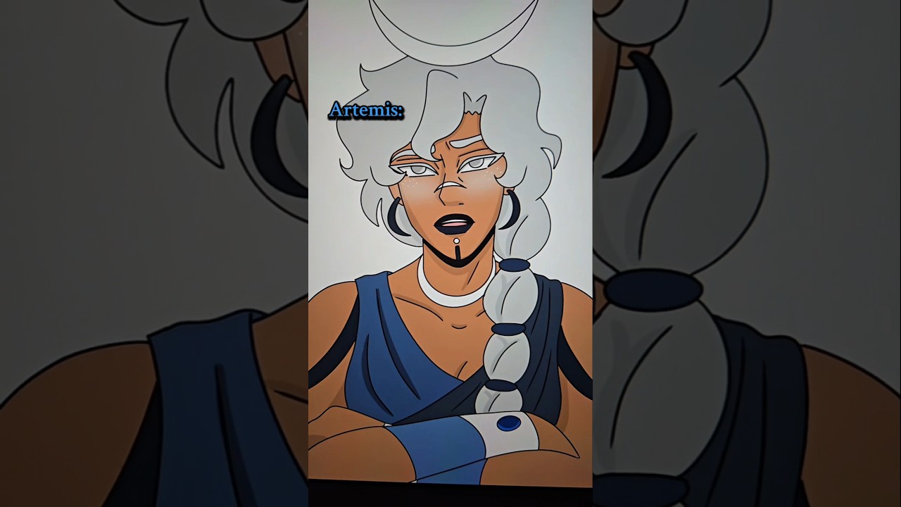 Artemis, Apollo, and Hermes 😋 #greekmythology #digitalart #silly #fypシ゚viral #fandom #art #apollo