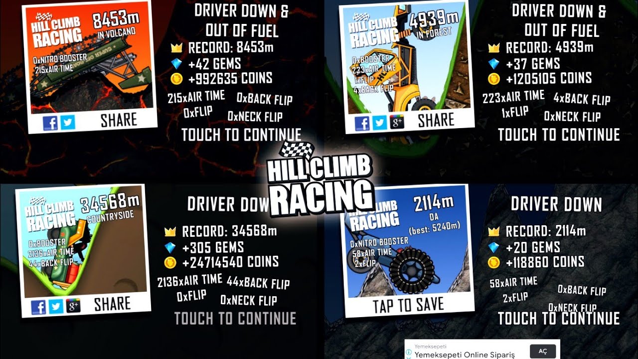 Hill Climb Racing: All New Records (February 2022)