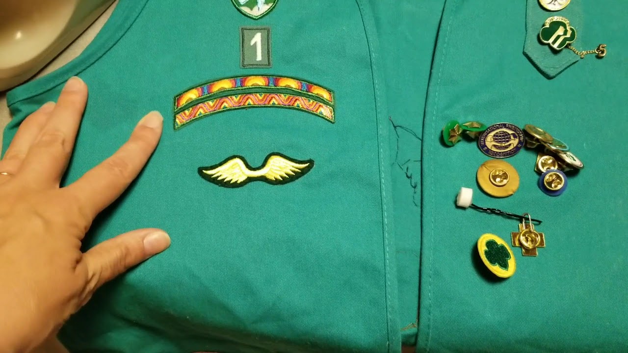 Girl Scout Junior Vest - Where and how to sew badges and patches