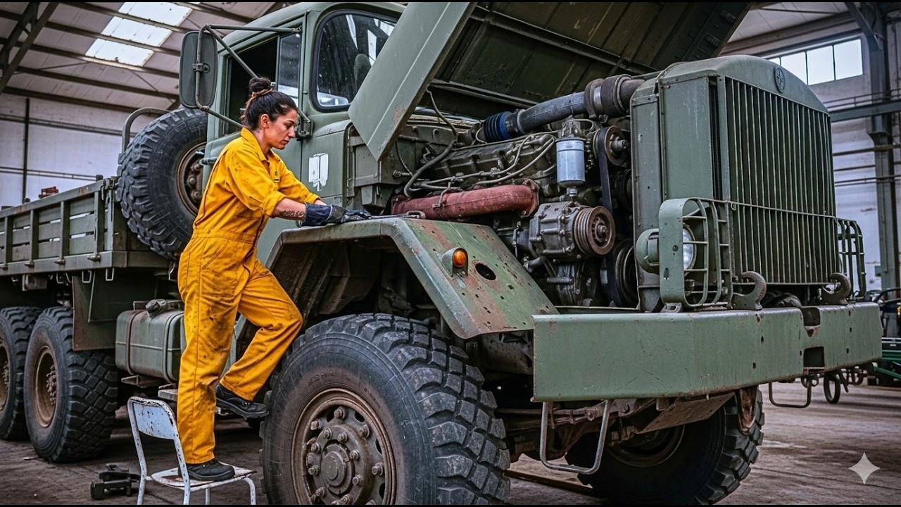 Sie kaufte einen vergessenen Militär-Lkw… doch eine seltsame Markierung im Inneren änderte alles