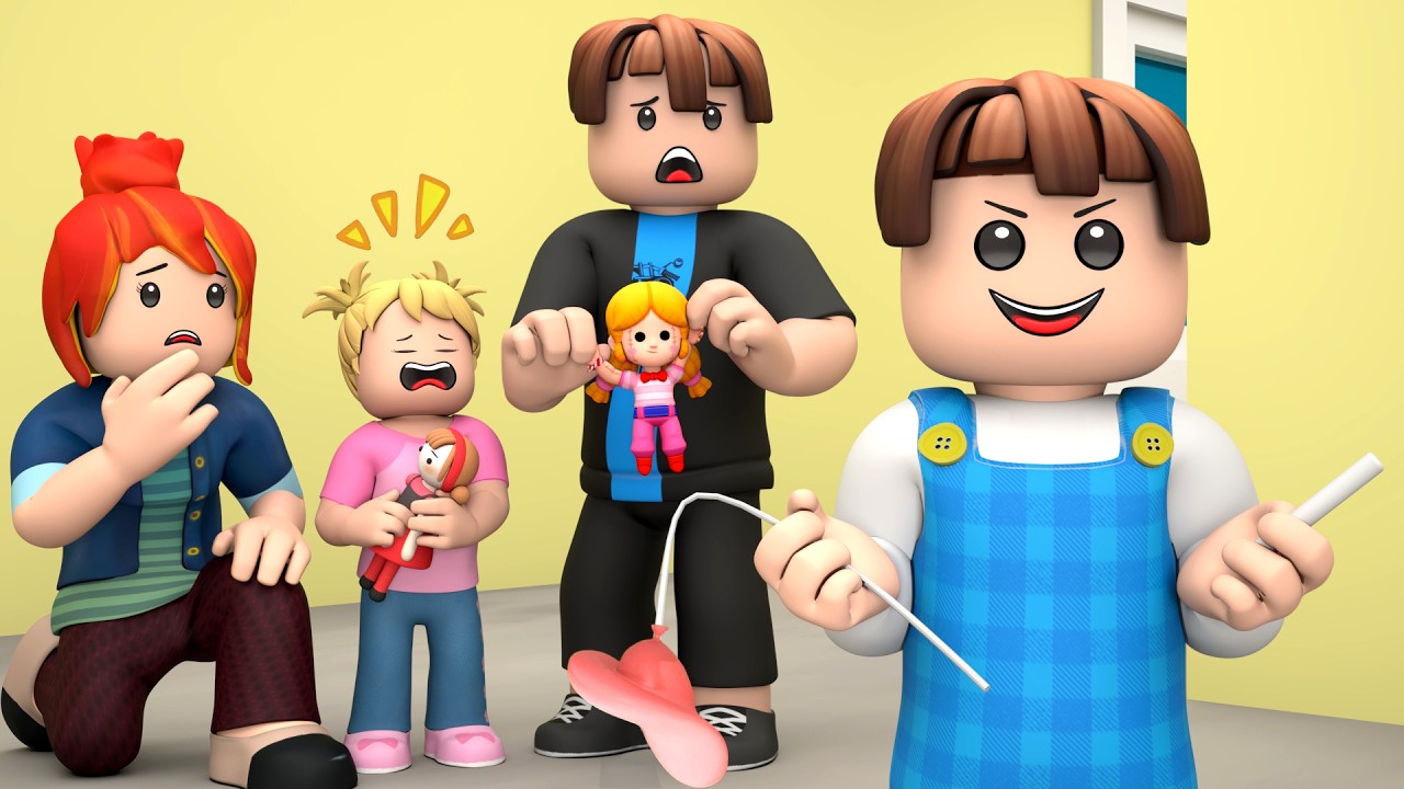 ROBLOX Brookhaven 🏡RP: The Bacon Hair Makes His Adopted Little Sister Angry - Roblox Animation