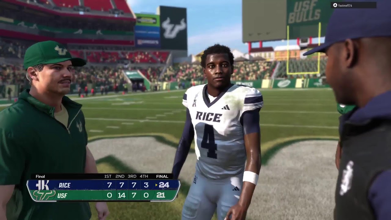 Waterboy Reboot Rice vs USF