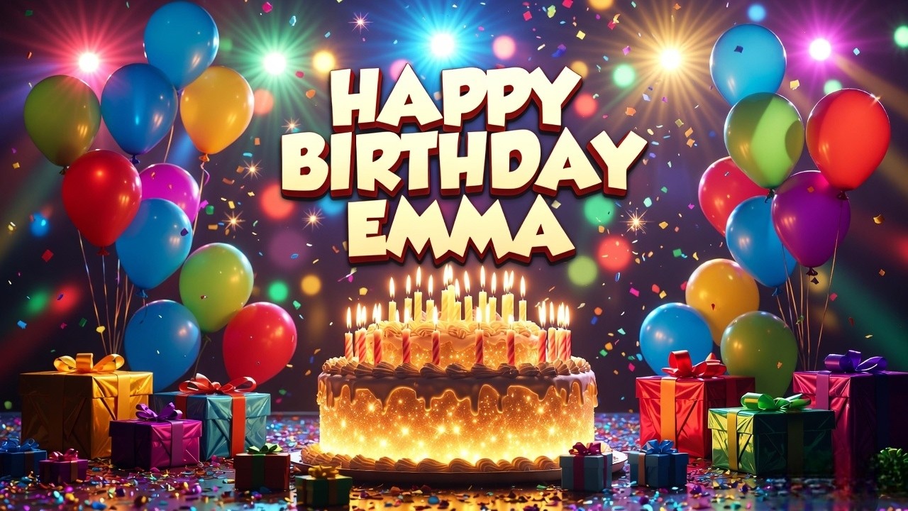Happy Birthday Emma 🎂 Best Birthday Song for Emma | Birthday Countdown Party Song