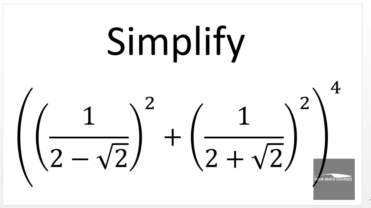 Germany | Mathematics Olympiad |Simplify the binomial radical expression