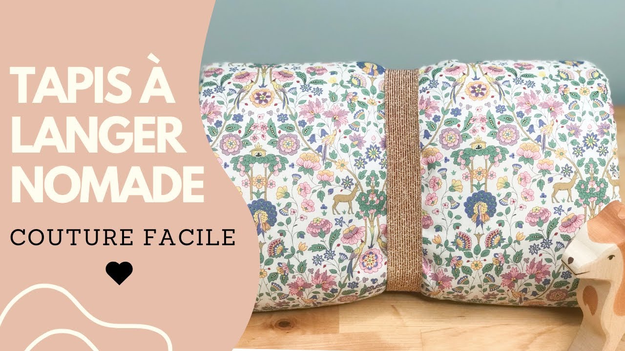 Tuto couture facile : Coudre un tapis à langer nomade pour bébé