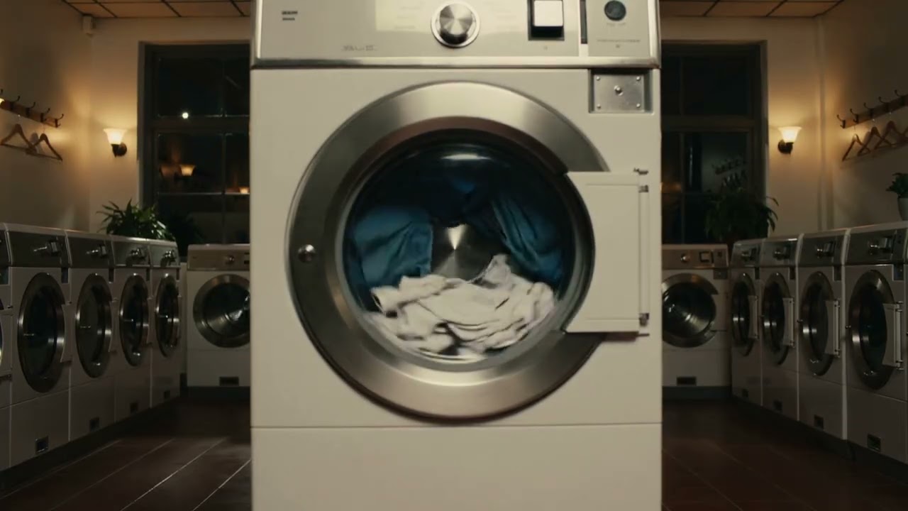 Cozy Night Laundromat Sound 🧺 Washing Machine White Noise | Sleep & Study ASMR