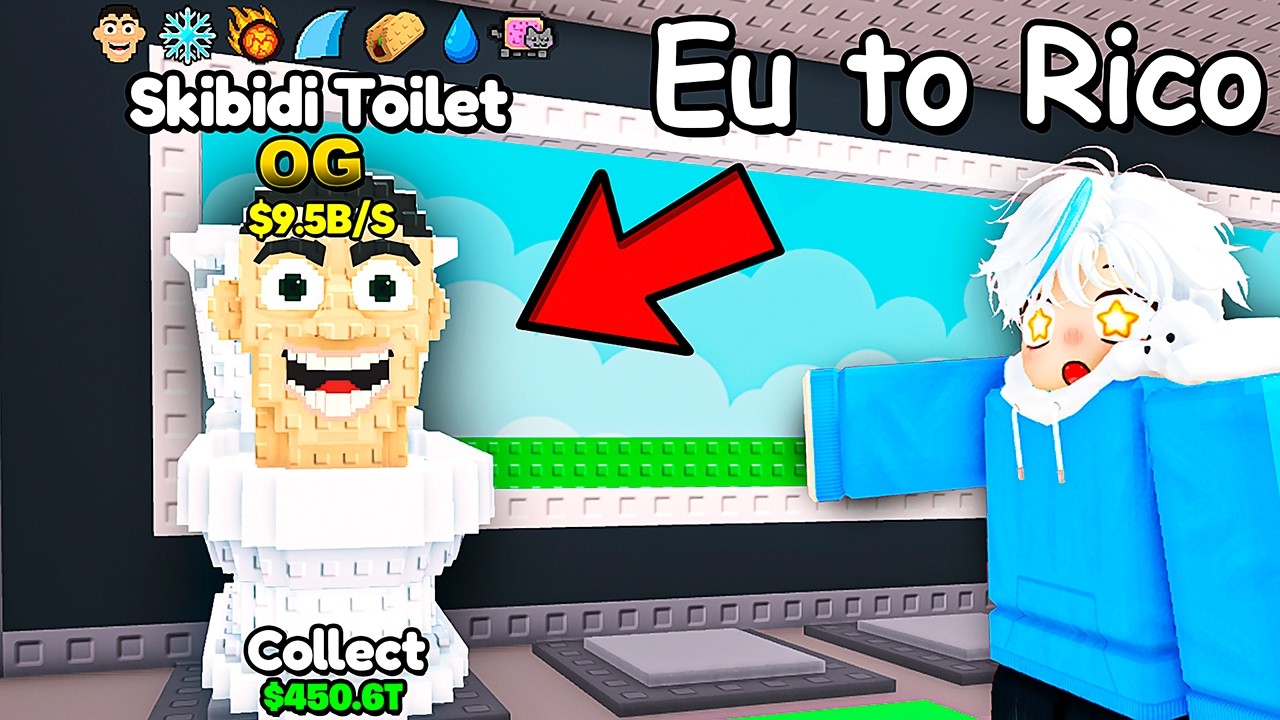 1 EM 10 MILHÕES! EU CONSEGUI O SKIBIDI TOILET OG MAIS RARO DO ROUBE UM BRAINROT!