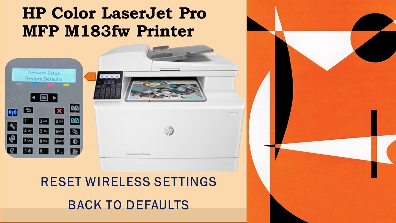 МФУ HP Color LaserJet Pro MFP M183: сброс настроек беспроводной сети до значений по умолчанию
