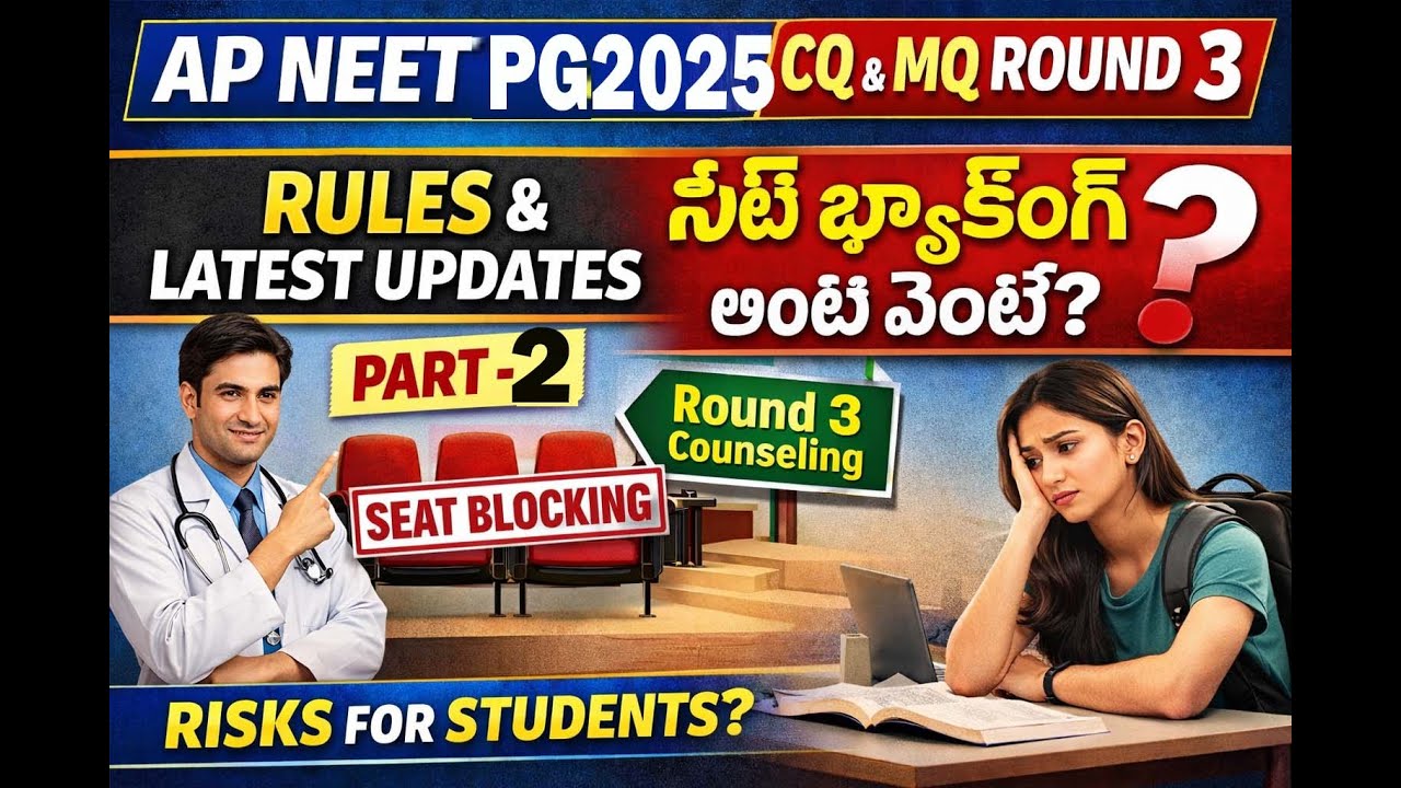 AP NEET PG 2025 CQ & MQ Round 3 Rules & Latest Updates | What Is Seat Blocking? (Part-2)
