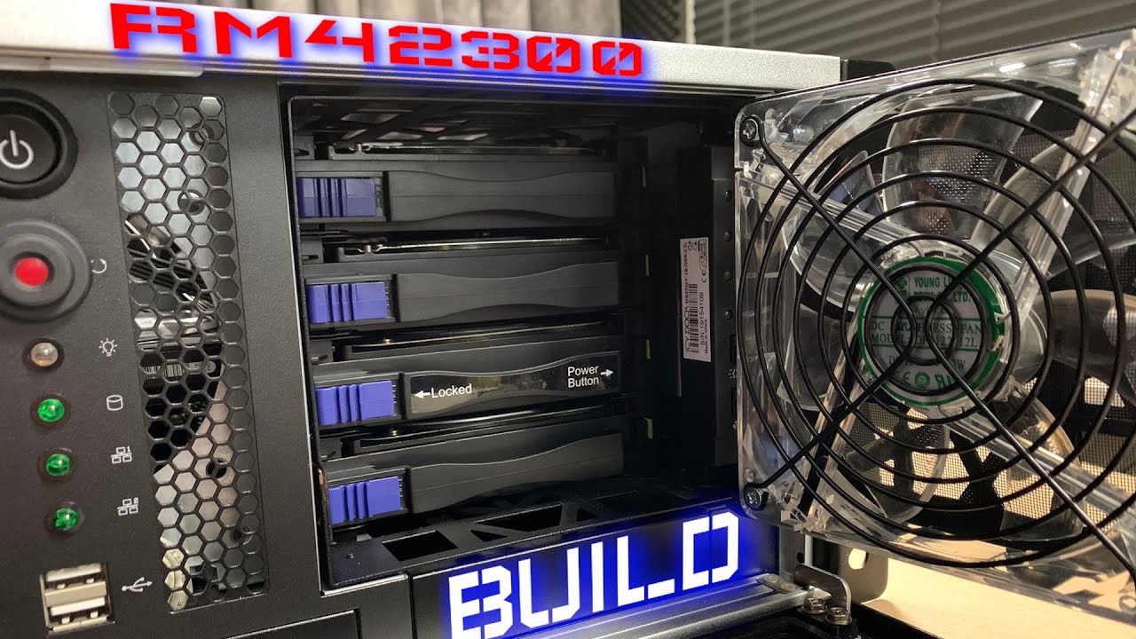 Chenbro RM42300 server build with Icy Dock