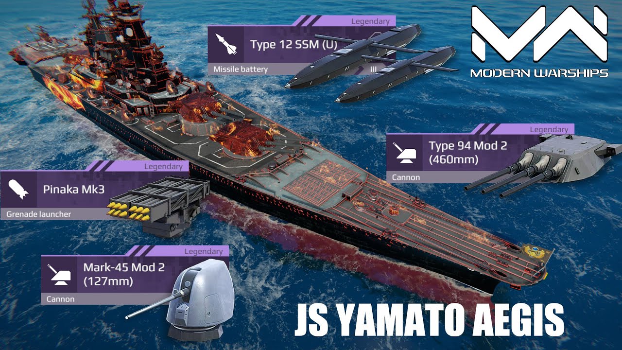 JS Yamato Aegis 😎 still the deadliest battleships in modern warships 🔥