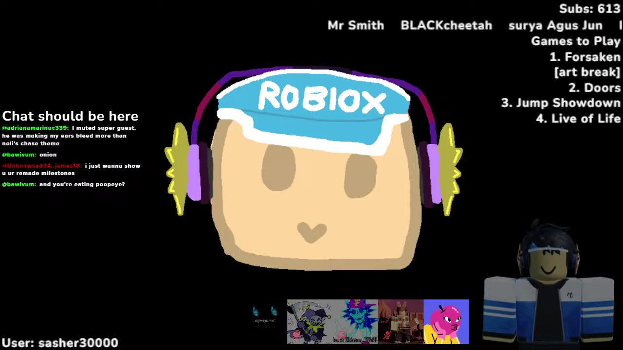 chill roblox stream and playing /w viewers + more , come join :) (user in desc)