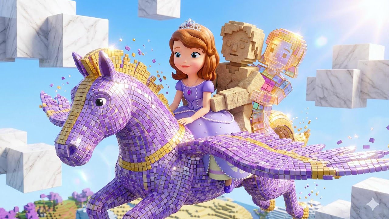 The Mosaic World FALLS APART! 🧩✨ Sofia Rides a Flying Fragment Kingdom | Sofia the First Animation