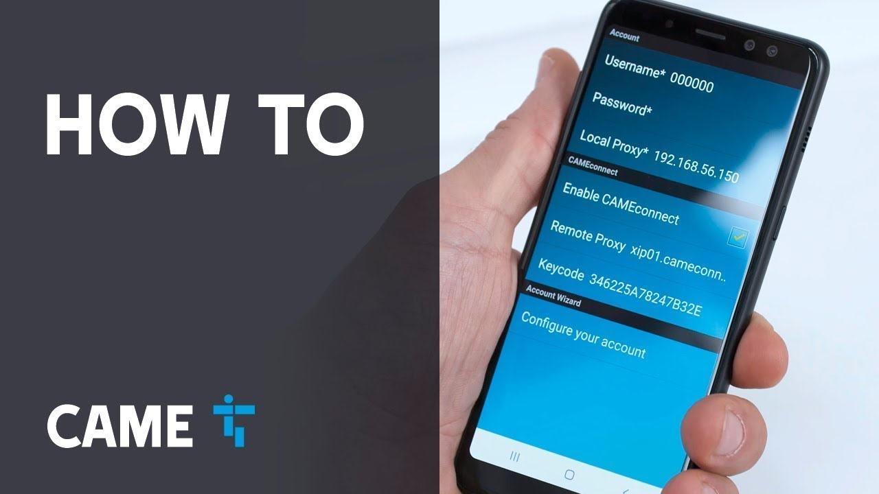 Came - Come installare e programmare la chiamata di XTS 7 WIFI