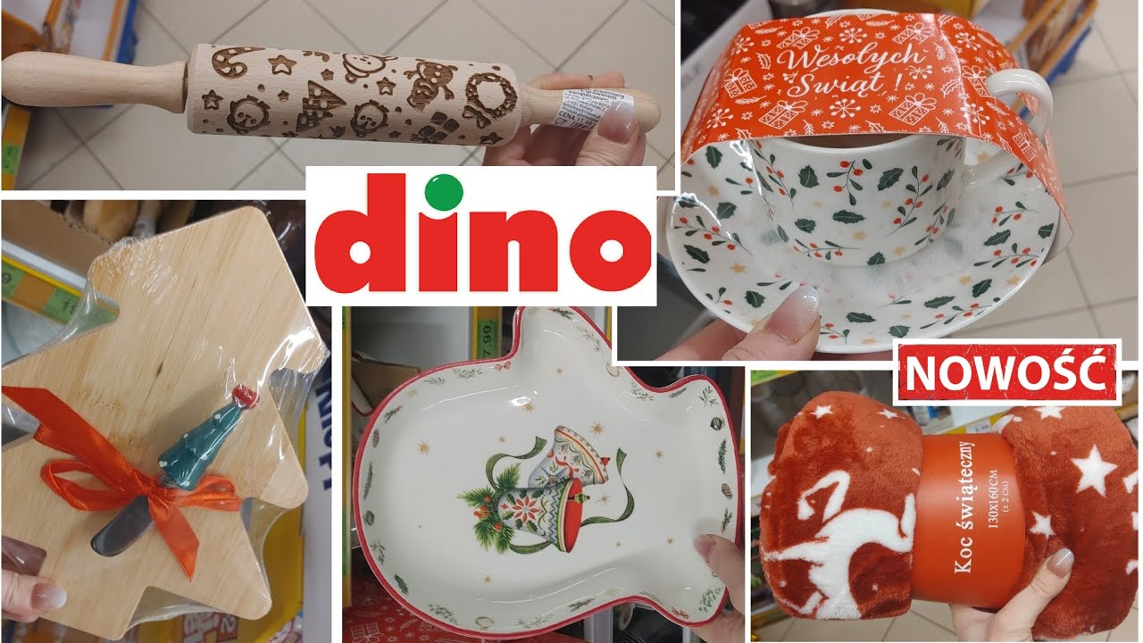 DINO🎄MINI WAŁEK FILIŻANKA ZE SPODKIEM DESKA BAMBUS TALERZ CERAMICZNY KUBKI ŚWIĄTECZNE  ŚWIECE ZAPACH
