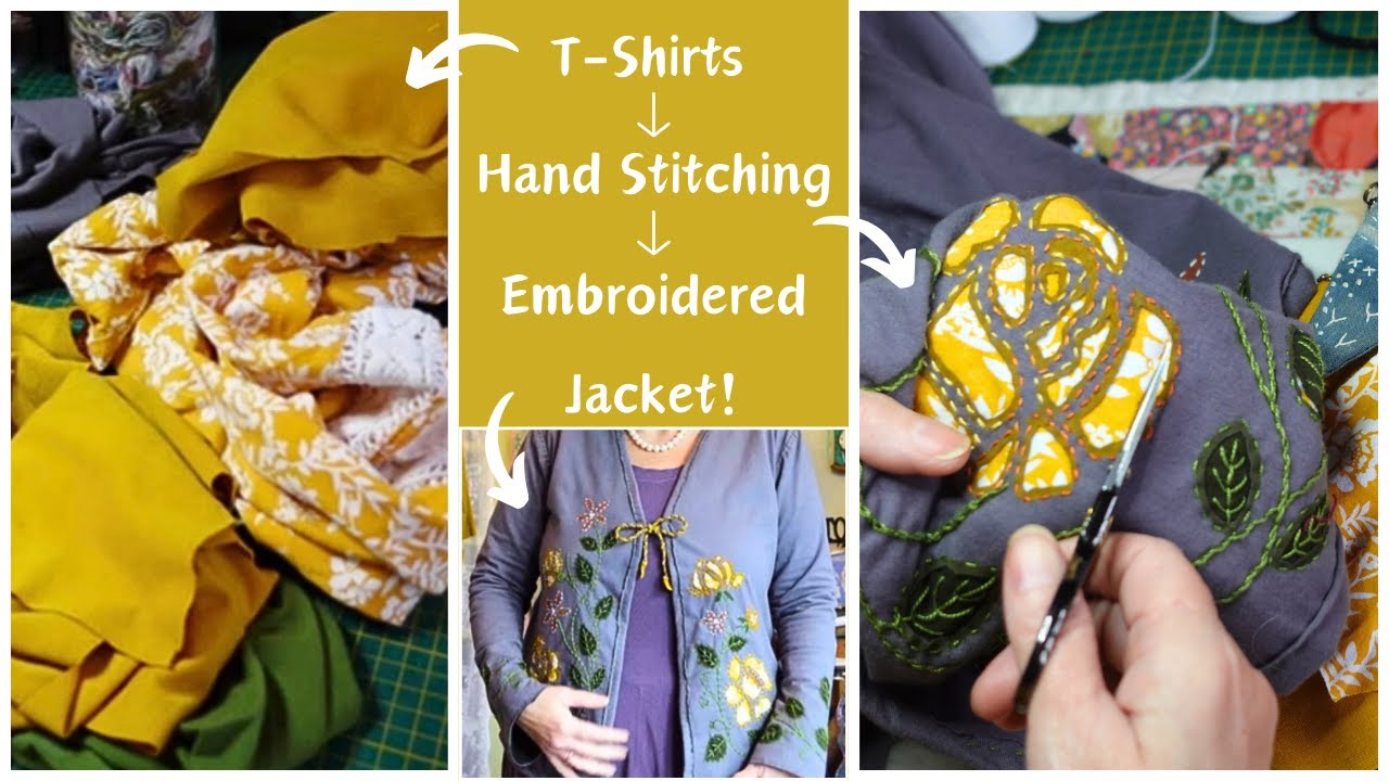 Transforming Thrifted T-Shirts into a Beautiful Hand-Stitched Jacket