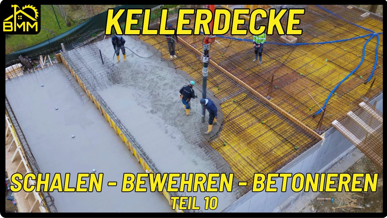 Kellerdecke + Stiege einschalen - bewehren - betonieren  | Traumhaus Teil 10