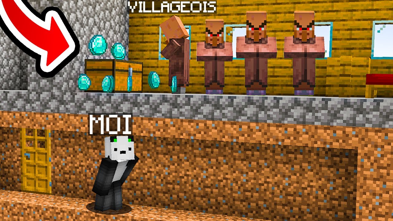 J’ai créé une Base Secrète pour ESPIONNER les Villageois sur Minecraft !
