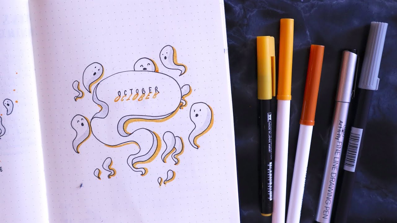 October Bullet Journal Plan With Me // halloween theme