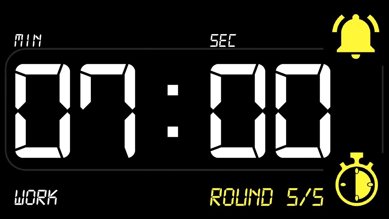 ⏰ INTERVAL [7x2] Timer 7 Minutes WORK / 2 Minutes REST ((BEEP)) 🔔 - Countdown with Alarm