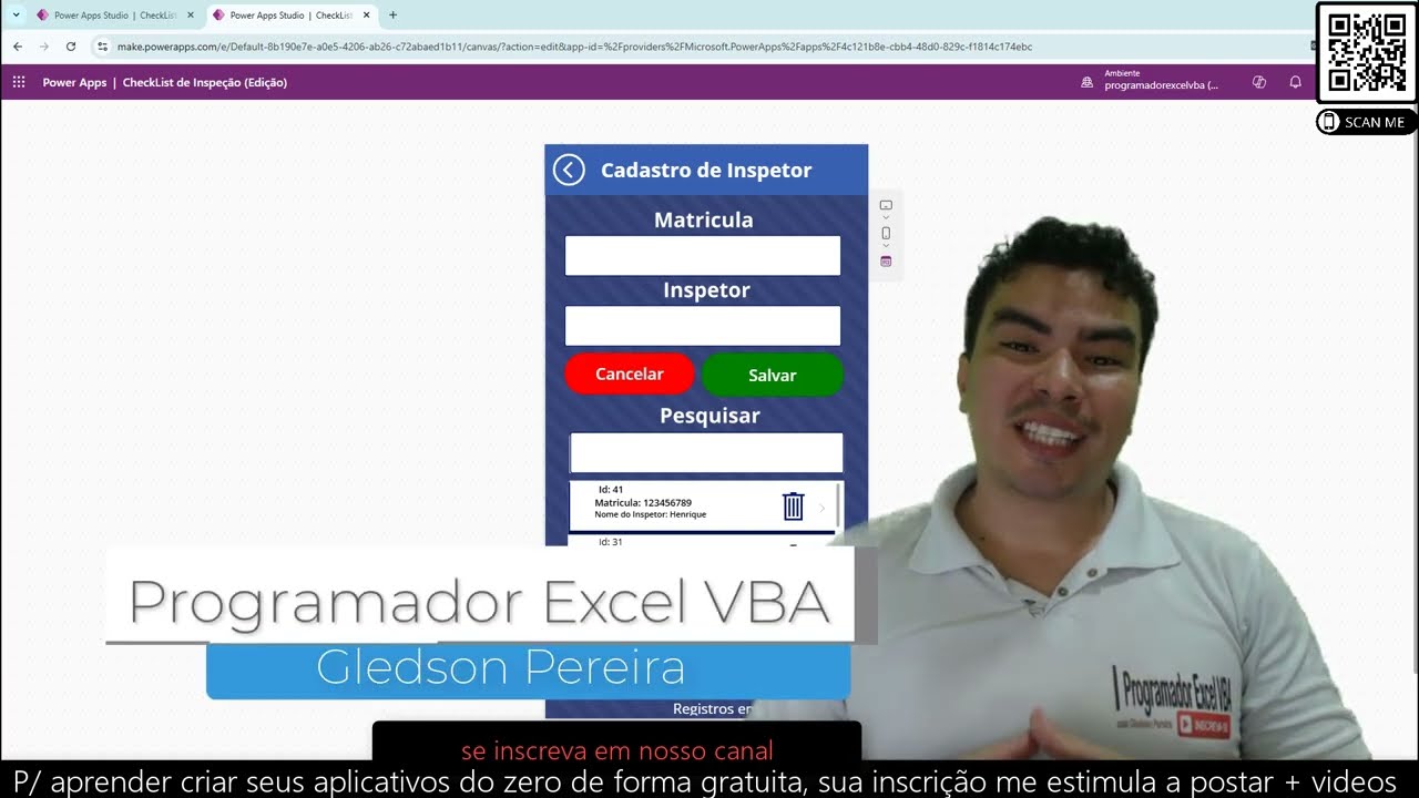 Curso de Power Apps aprenda do zero - COMO LIMITAR QUANTIDADE CARACTERES P/ MATRICULA DO FUNCIONARIO