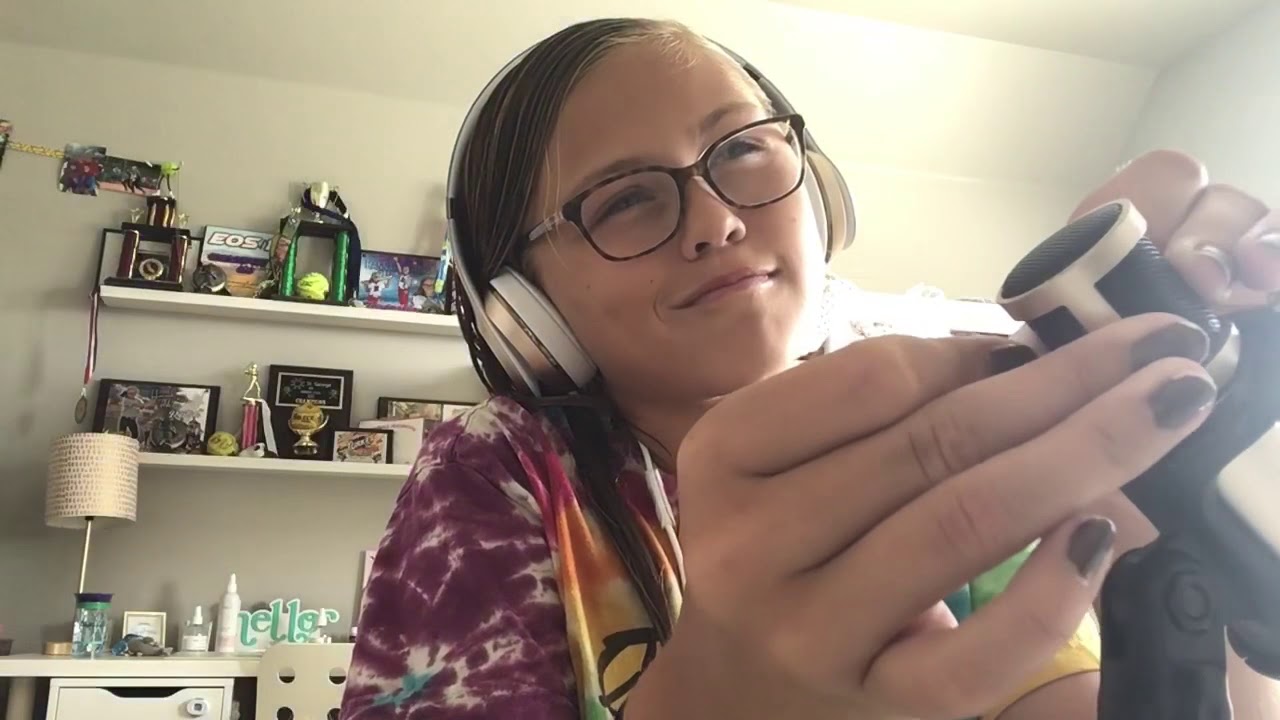 ASMR picking dried slime off mic part 2