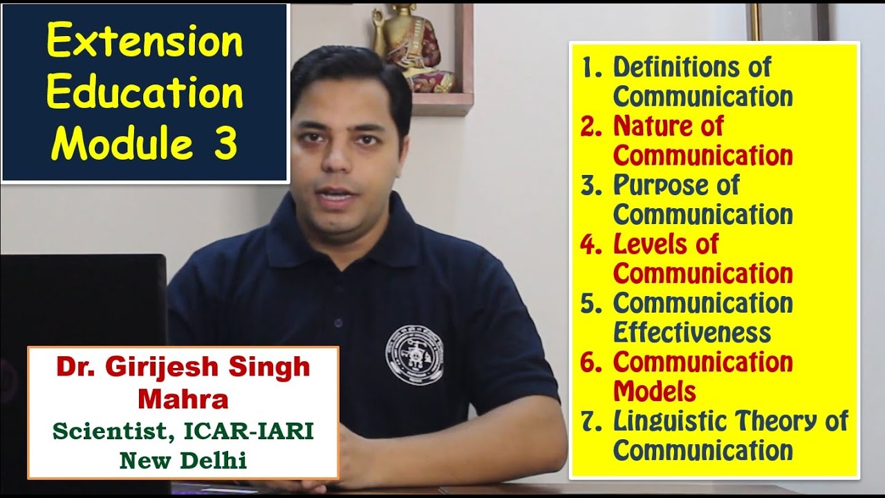 Extension Education Module 3 (Communication Part I)
