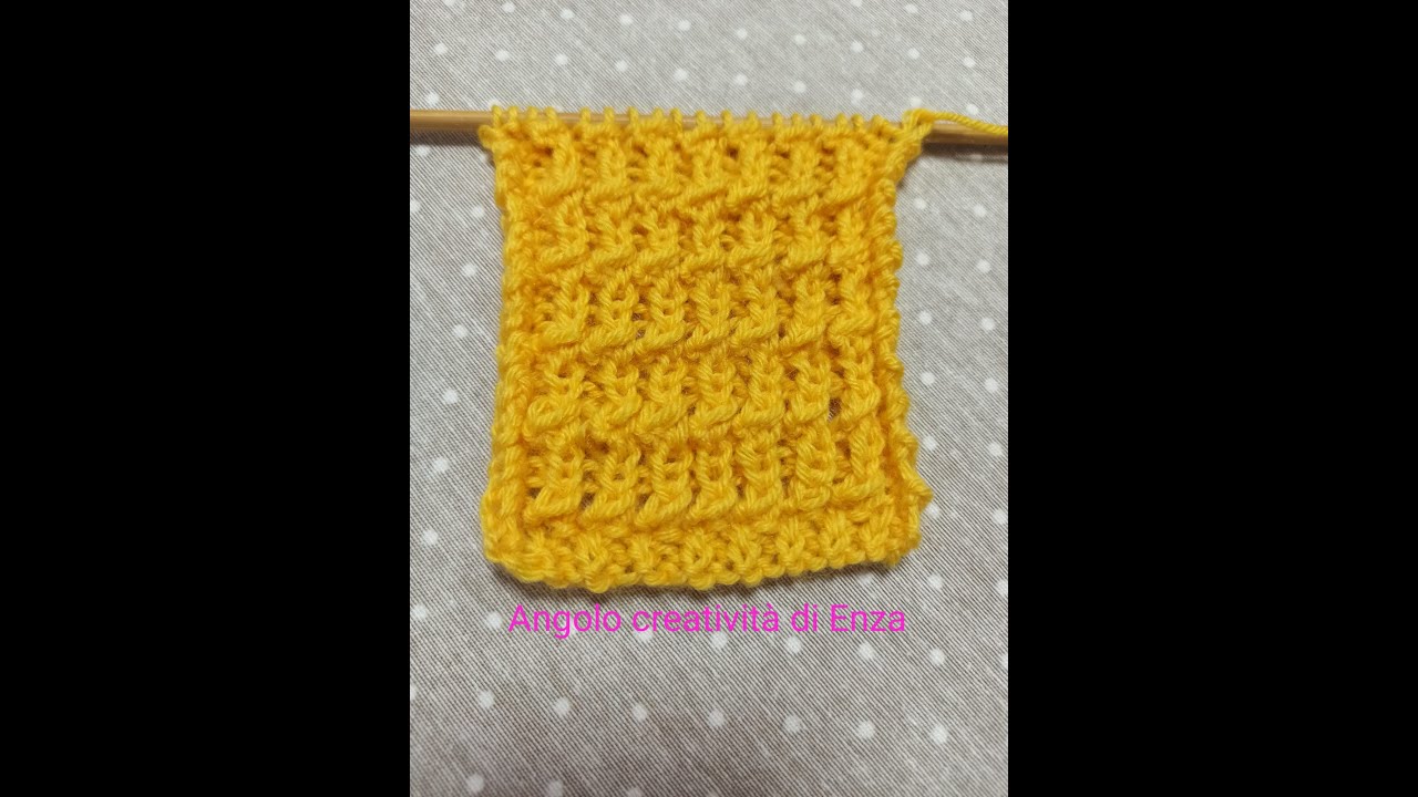 Punto corda con nodini ai ferri 🧶Facilissimo