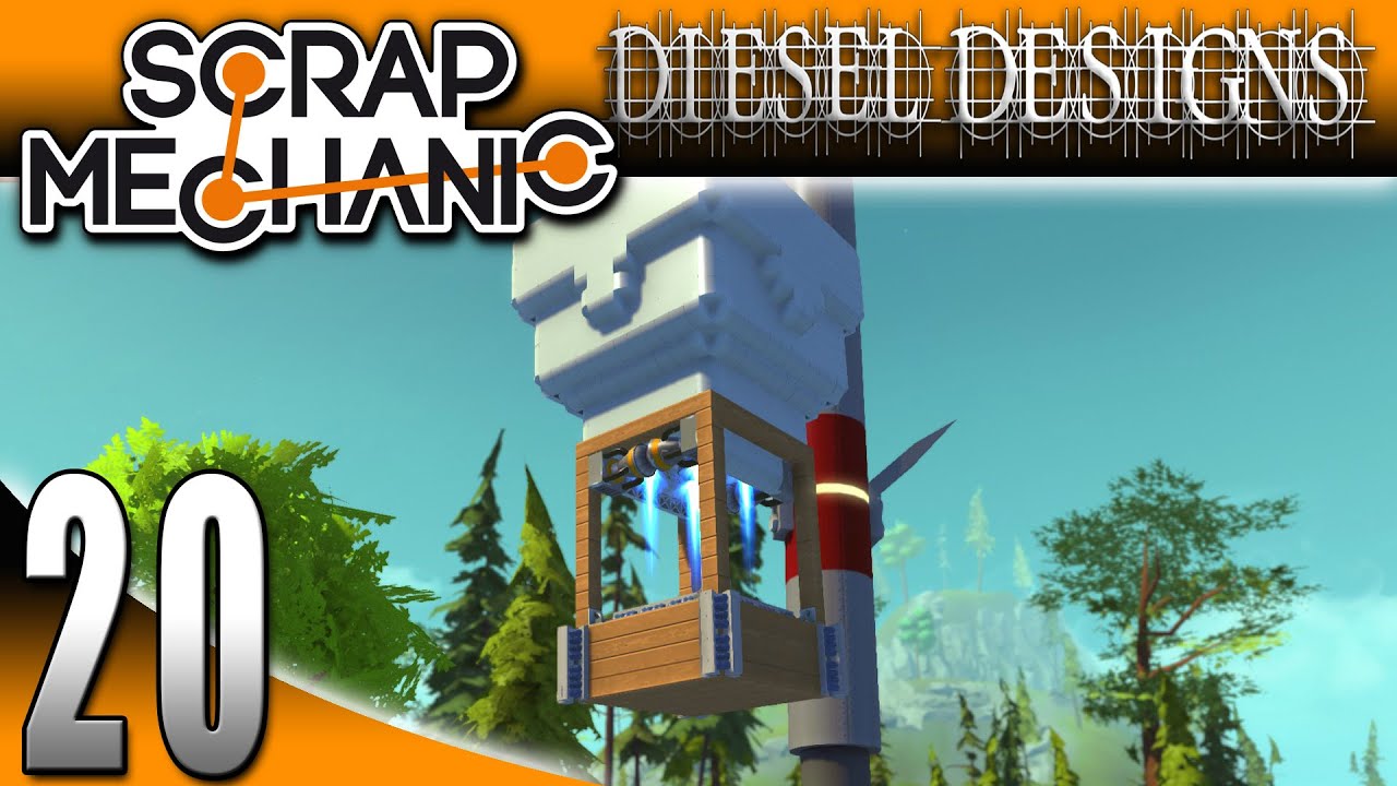 Scrap Mechanic Gameplay: EP20: Hot Air Balloon! (Let's Play 1080p)