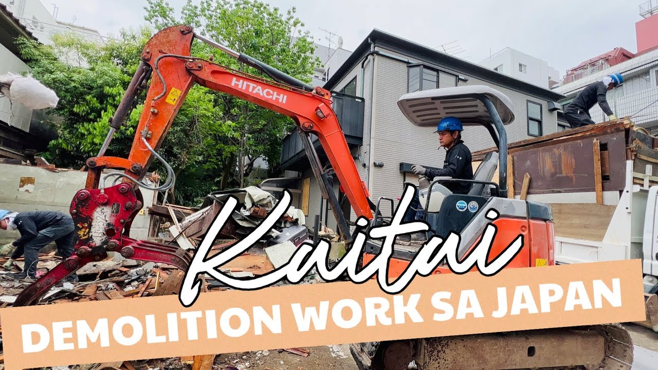 JAPAN KAITAI | DEMOLITION WORK IN JAPAN | GEMBA | Pinoy Backhoe Operator Worker | 日本 解体工事