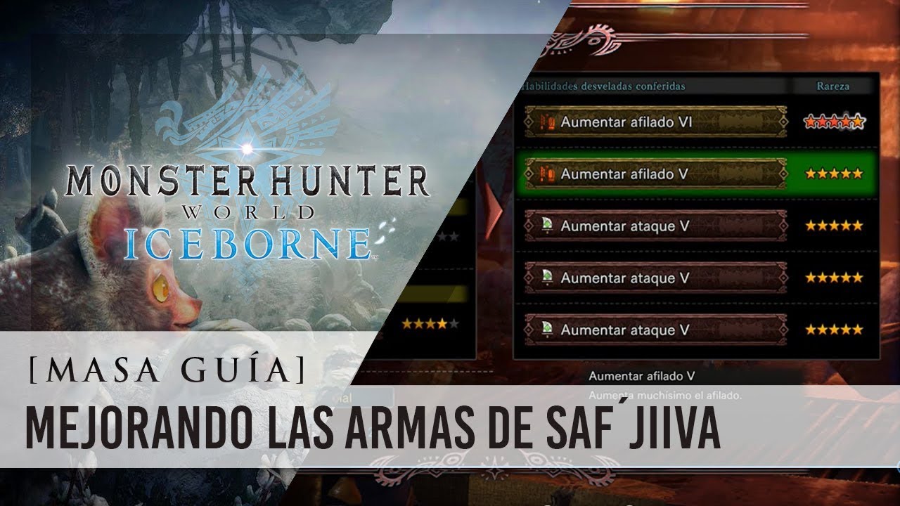 Monster Hunter World Iceborne en Español - Mejorando las armas de Safi´jiiva