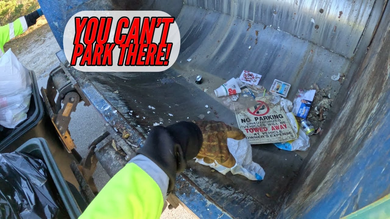 Garbage Man POV Gopro Head Mount - We packed the trash truck out!