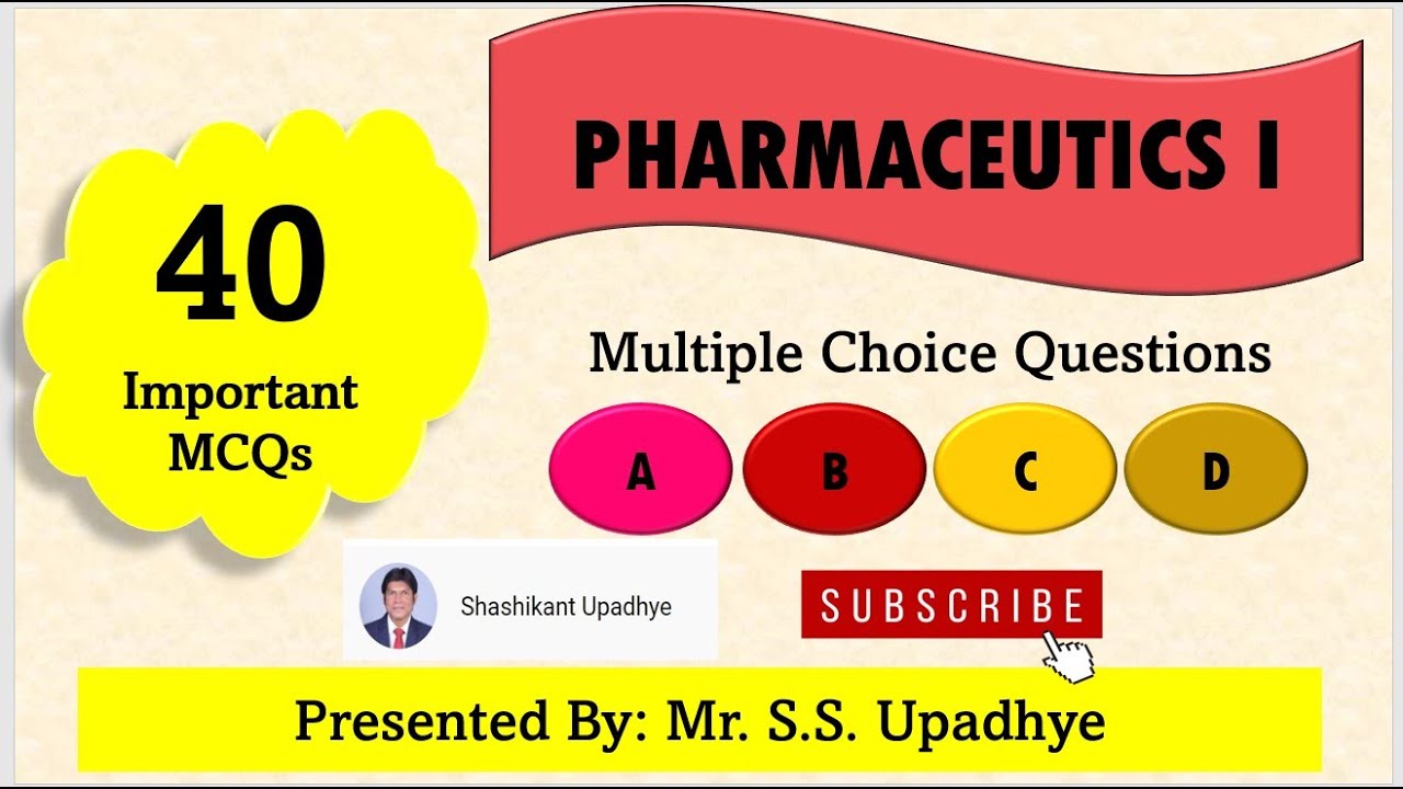 | Pharmaceutics I | Important MCQs #DPharmacy #MCQs #Pharmaceutics-I