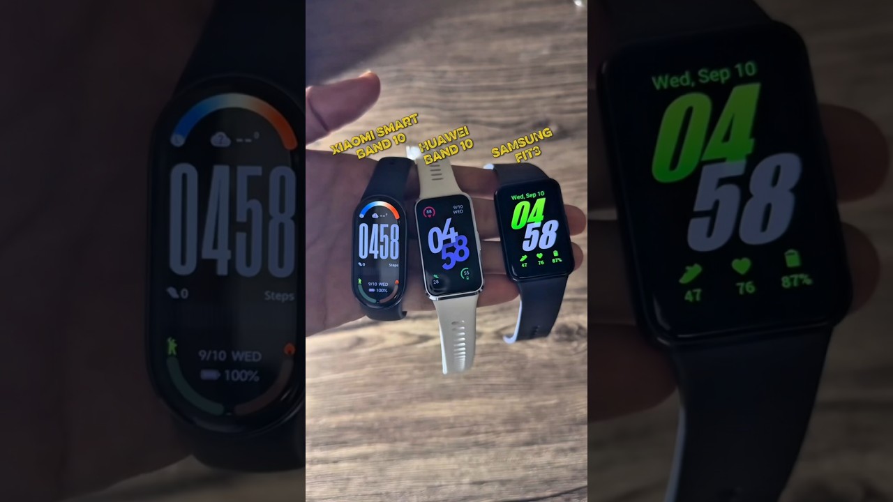 VIBRATION TEST: Samsung Fit3 VS Xiaomi Band 10 VS Huawei Band 10 #hapticfeedback #Samsung